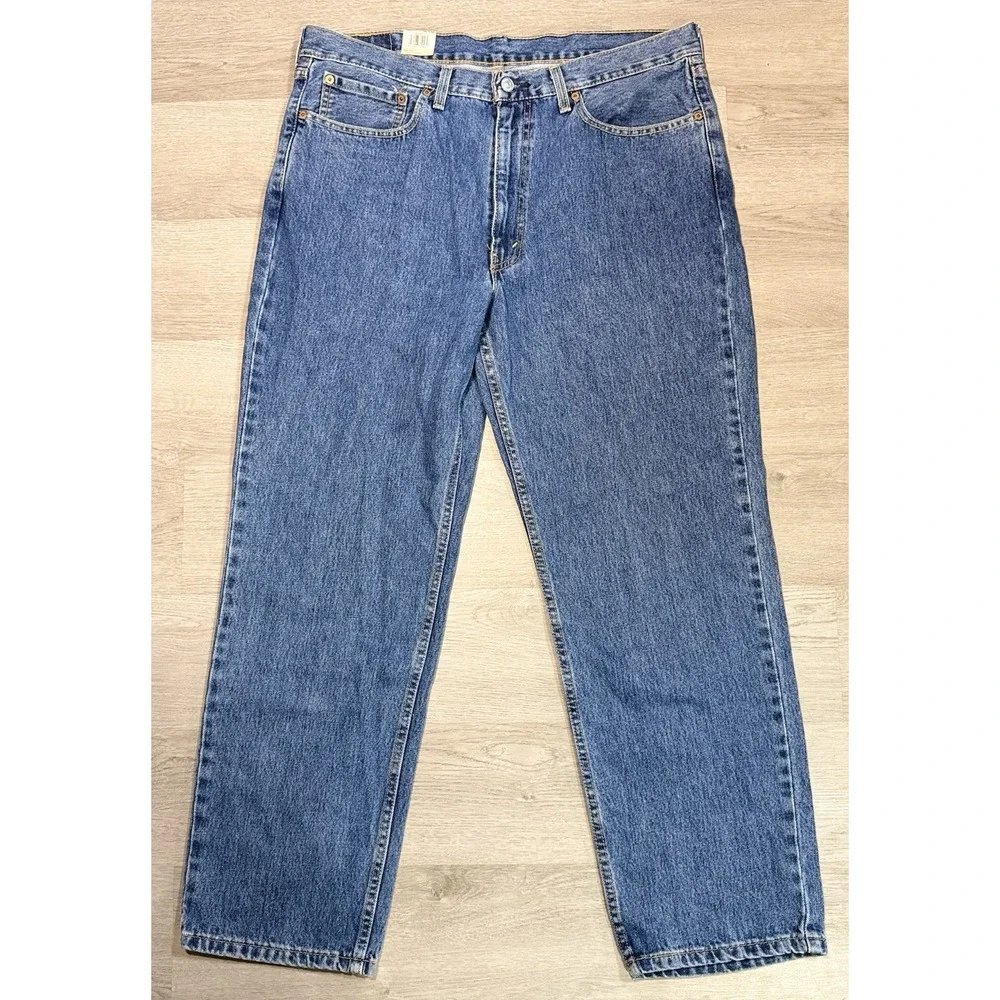 Levi's 550 Relaxed Fit Straight Jeans Men 36x30 Blue Denim Casual Workwear NWT